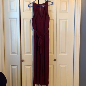 Burgundy jumpsuit